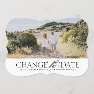 Carte Élégante de Changement de Date