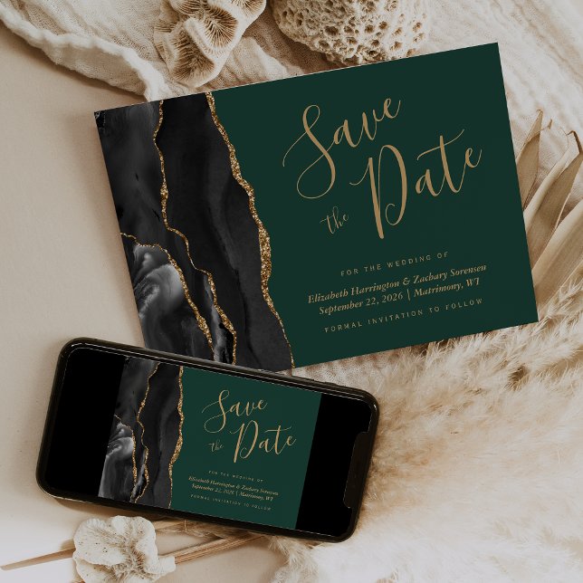 Carte élégante de faire-part de date de mariage Bl (Créateur téléchargé)