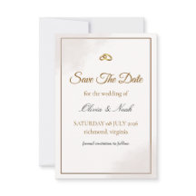 Carte Élégante de Faire-Part de Mariage Minimalist