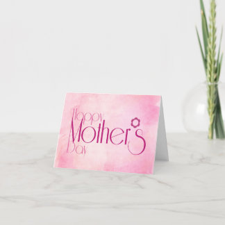 Carte élégante de Fête des Mères avec Fleur Rose