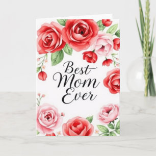 Carte élégante de fête des mères moderne avec fleu