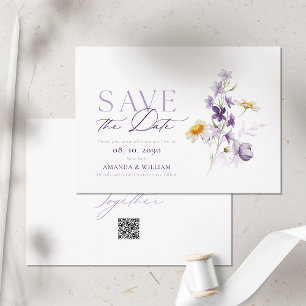 Carte élégante de fleurs pour annoncer la date de