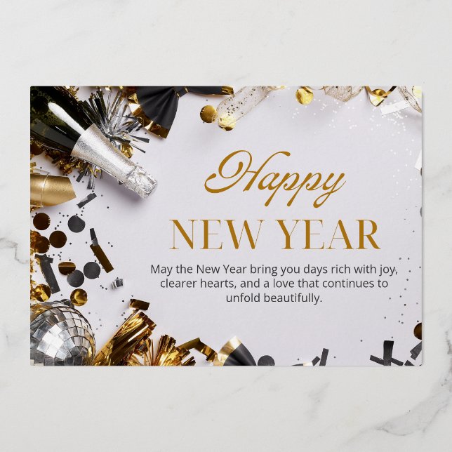 Carte élégante de Joyeux Anniversaire (Recto)