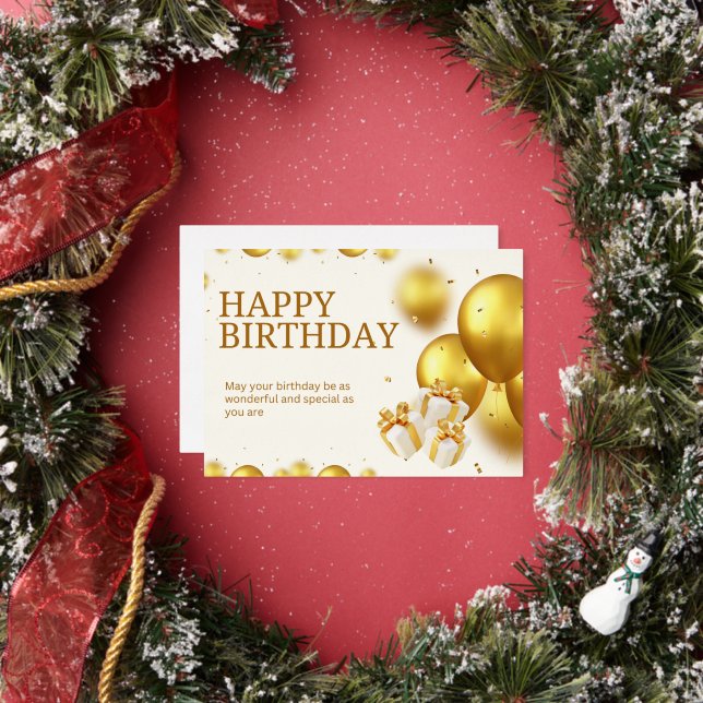 Carte élégante de Joyeux Anniversaire (Insitu)