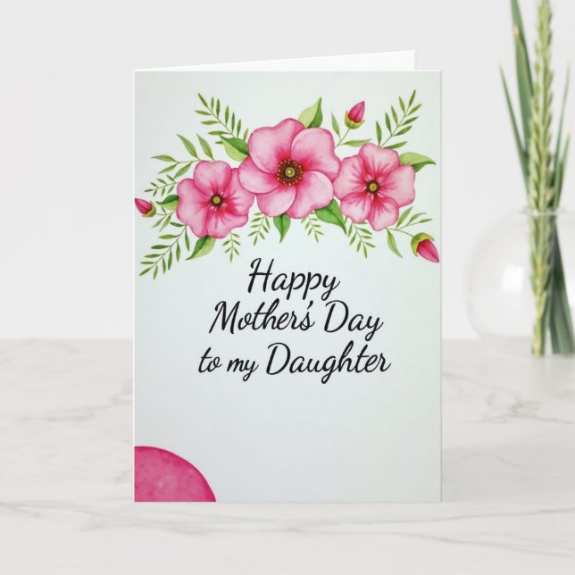 Carte élégante de la fête des mères Fuchsia (Devant)