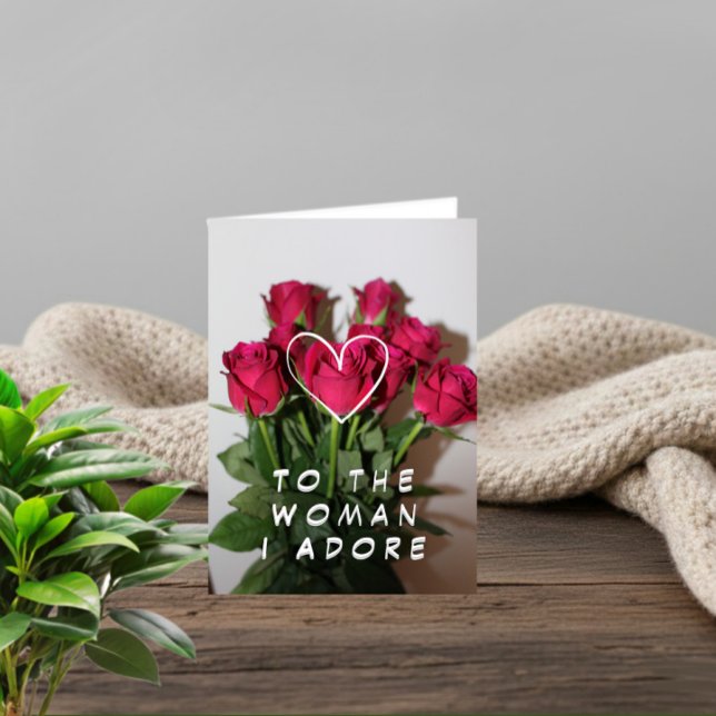 Carte élégante de la Saint-Valentin avec des roses (Créateur téléchargé)