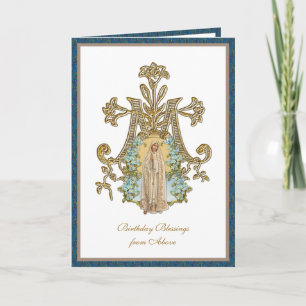 Carte élégante de la Vierge Marie Fatima religieus