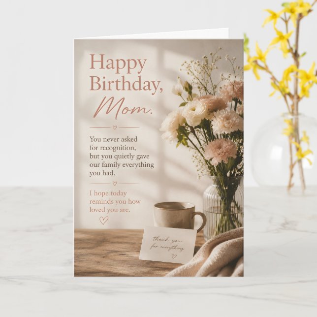 Carte élégante de luxe avec fleurs pour l'annivers (Fleur jaune)