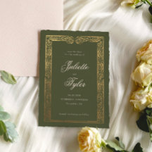 Carte Élégante de Mariage "Save The Date" avec Fau