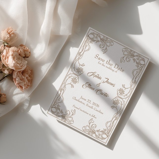 Carte Élégante de Mise à Jour de Date – Filigrane  (Créateur téléchargé)
