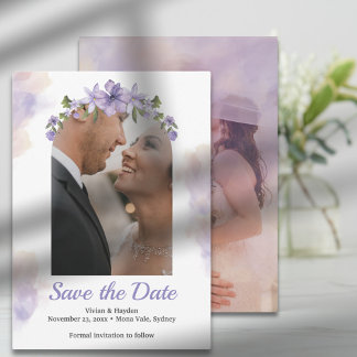 Carte élégante de mise à jour de mariage à fleurs