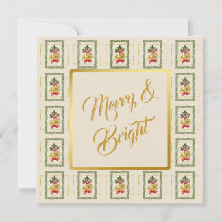 Carte élégante de Noël à la crème irlandaise au co