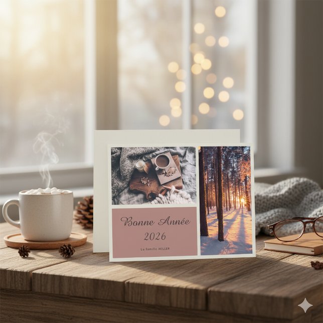 Carte élégante de Nouvel An 2026 Bonne Année (Créateur téléchargé)