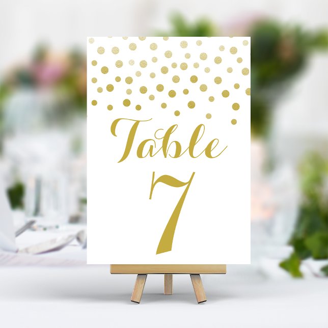 Carte élégante de numéro de table de mariage avec  (Créateur téléchargé)
