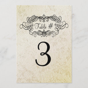 Carte élégante de numéro de table de mariage de st