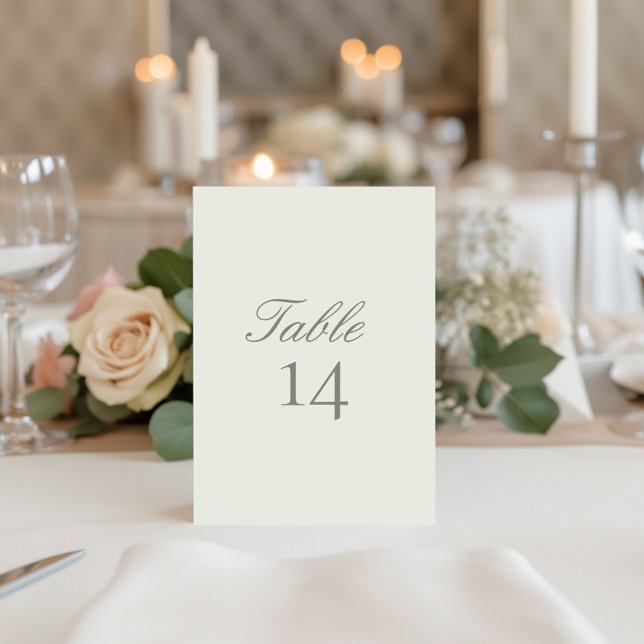 Carte élégante de numéro de table de mariage moder (Créateur téléchargé)