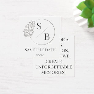 Carte élégante de profil pour sauvegarde de date d