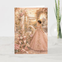 Carte élégante de Quinceañera pour 15 ans de naiss