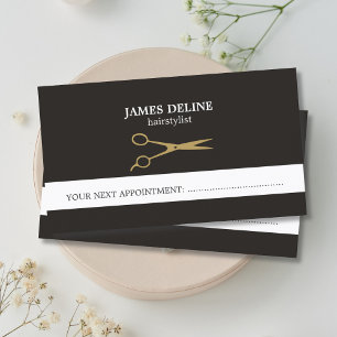 Carte élégante de rendez-vous de coiffeur de