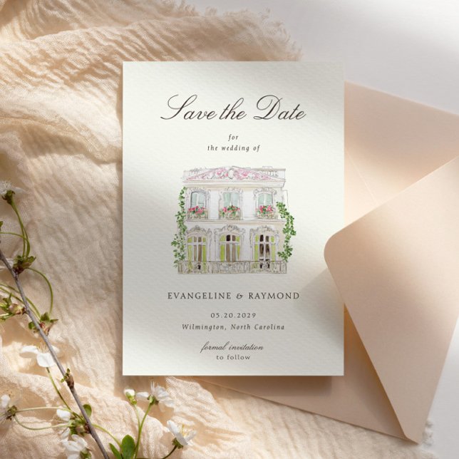 Carte Élégante de Sauvegarde de Date de Mariage à  (Créateur téléchargé)