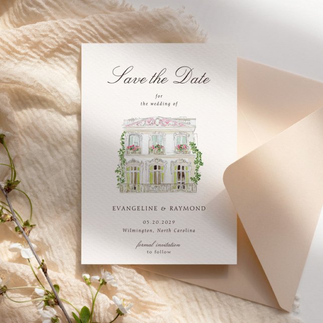 Carte Élégante de Sauvegarde de Date de Mariage à  (Créateur téléchargé)