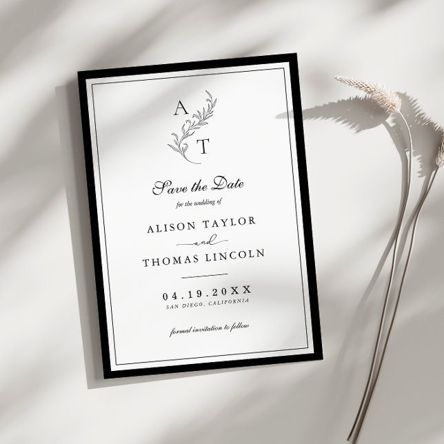 Carte élégante de sauvegarde de date de mariage à  (Créateur téléchargé)