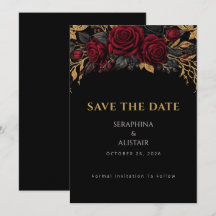 Carte Élégante de Sauvegarde de Date de Style Goth