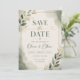 Carte élégante de sauvegarde de la date