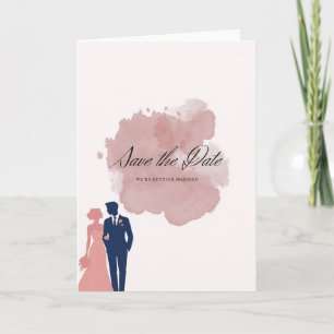 Carte élégante de Save the Date dans le style aqua