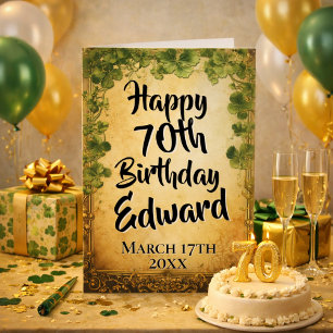 Carte élégante de voeux d'anniversaire vintage