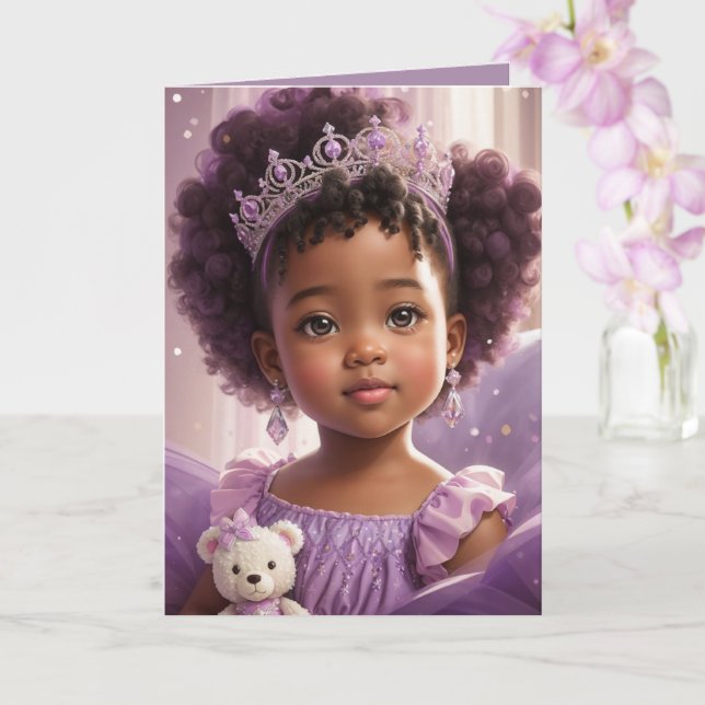 Carte Elégante Ethnique Princesse Violette (Orchidée)