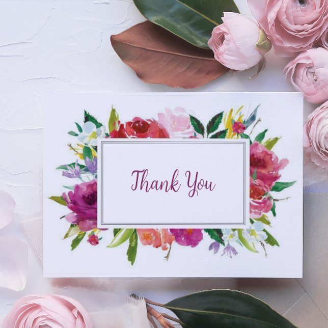 Carte Élégante Fleur Aquarelle  (Créateur téléchargé)