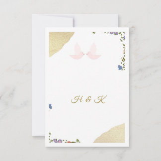 Carte Élégante Fleurie de Mise en Garde de Date