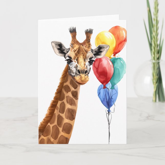 Carte Elégante Giraffe Celebration Card (Devant)