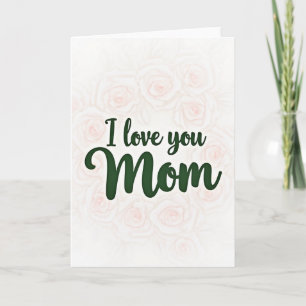 Carte élégante 'Je t'aime Maman'