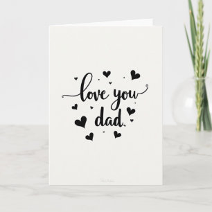 Carte élégante "Je t'aime Papa"