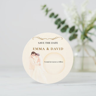 Carte Élégante Minimaliste de Couple pour Sauvegar