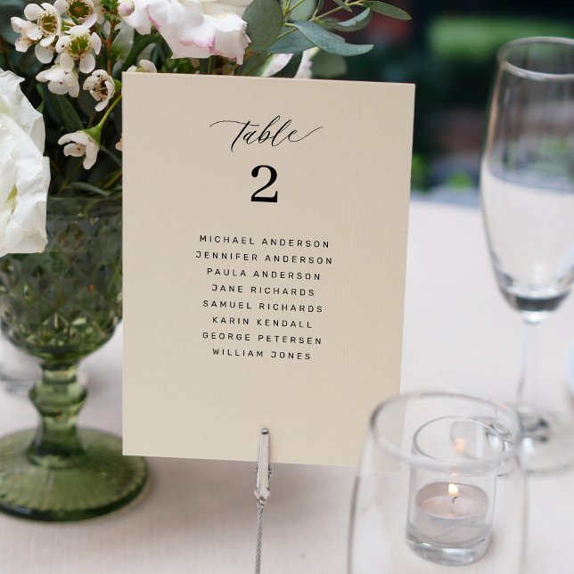Carte élégante moderne de plan de table de mariage (Créateur téléchargé)