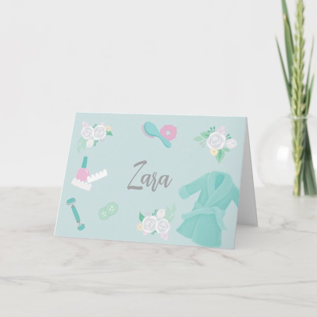Carte Elégante note personnalisée sur le thème Spa faux  (Devant)