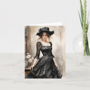 Carte Élégante petite robe noire Vintage style LBD