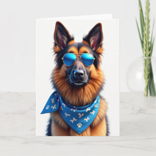 Carte élégante pour la fête des pères pour animaux