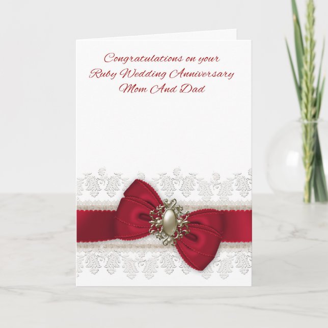 Carte élégante pour l'anniversaire de mariage de m (Devant)