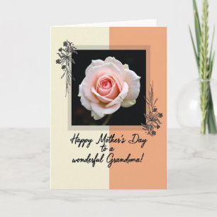 Carte élégante pour mamans abricot