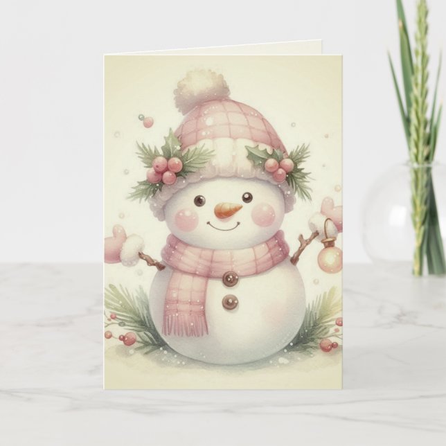Carte Élégante princesse d'hiver vintage conte de fées  (Devant)