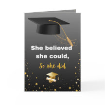 Élégante remise de diplôme noir et or