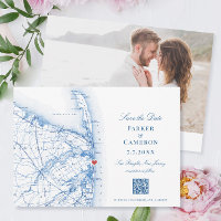 Carte élégante Sea Bright New Jersey QR