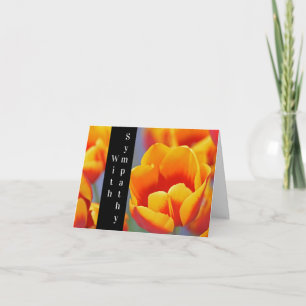 Carte Elégante Tulipe jaune et rouge avec sympathie