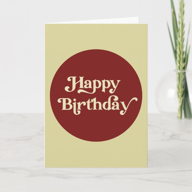 Carte Élégante typographie rétro Joyeux anniversaire (Devant)
