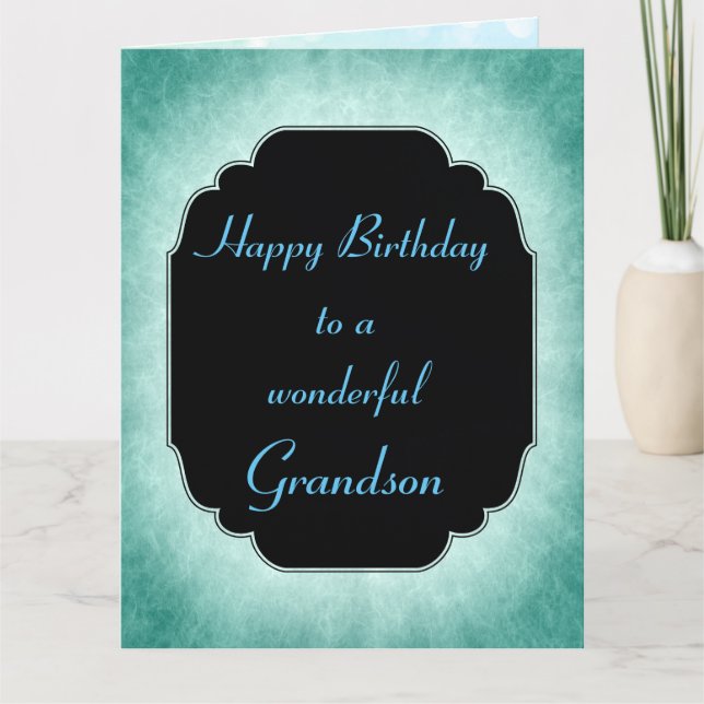 Carte Élégantes étoiles modernes Grandson d'anniversaire (Devant)