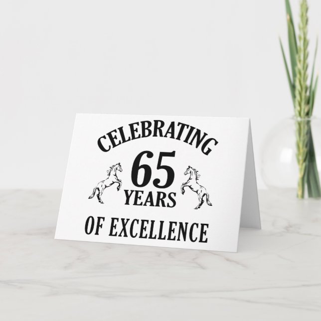 Carte Élégantes idées cadeaux 65e anniversaire (Devant)